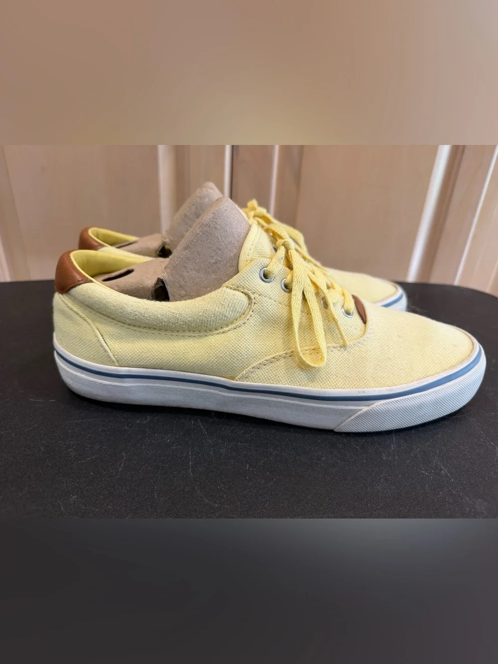 Polo by Ralph Lauren Men’s Yellow Canvas Boat Shoes 9